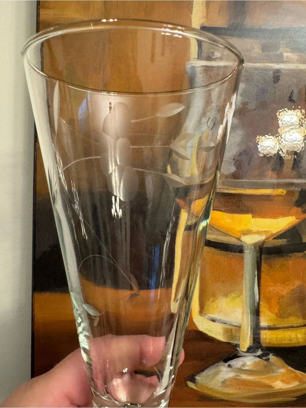 Vintage Princess House Heritage Crystal Pilsner Glasses - Set of 6 - EUC